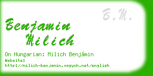 benjamin milich business card